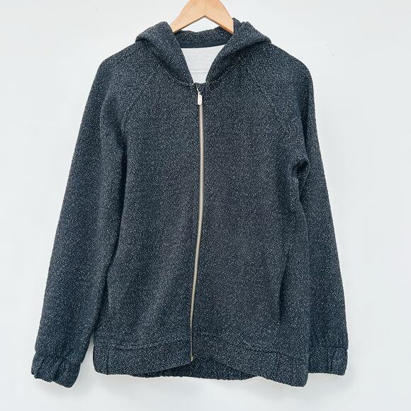 Lululemon Pave New Ways Black White Hoodie Full Zip Small Comfy - Picture 2 of 13